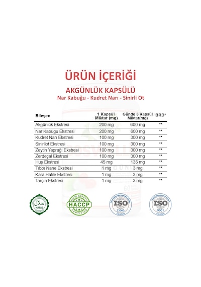 Gökçek Şifa Akgünlük (Boswellia Capsule) 60 Kapsül