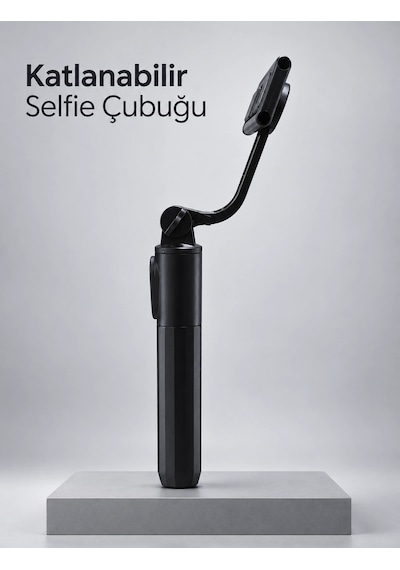 Uzaktan Fotoğraf Çekimi İçin Döndürülebilir Telefon Tutuculu Selfie Çubuğu 1 Adet