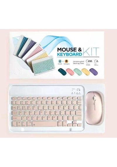 Zr20km Pembe Kablosuz Klavye Mouse Set Diğer