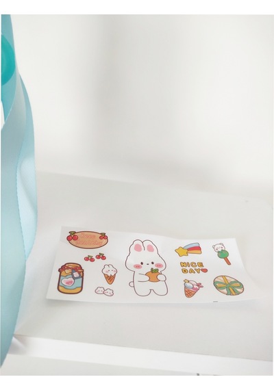 Pembe Mavi İki Renkli 1 Litre Kapasiteli Ayıcık Suluk İthal Sticker Hediyelidir. Plastik Pembe Diğer