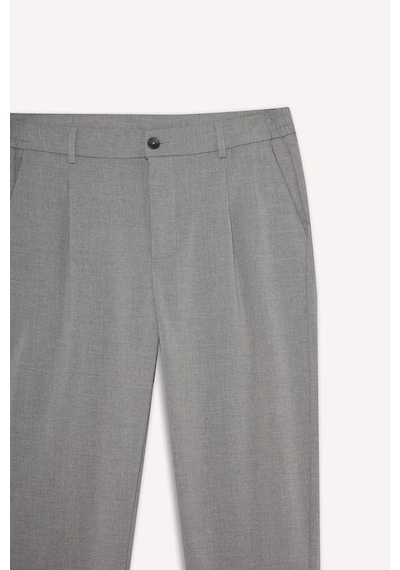 Defacto Tailored Regular Fit Kısa Paça Pantolon E9814ax25augr377 Gri