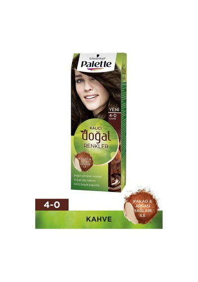 Palette Kalıcı Doğal Renkler 4 - 0 Kahve X 2 Adet