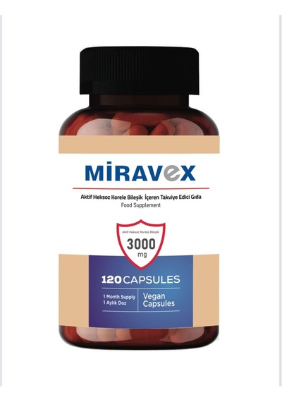 Miravex Ahcc 3000 Mg 120 Kapsül