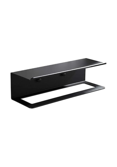Dione Store Dekoratif Metal Siyah Mutfak Banyo Rafı Havlu Askılık Duvar rafı Ve Askılık Siyah