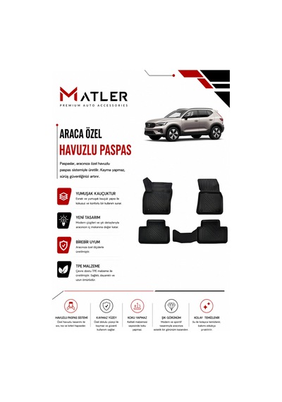 Volvo Xc40 2020 Model 4d Ekstra Havuzlu Paspas