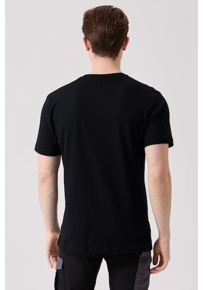 Galanthus V Yaka T-shirt - Nefes Alabilir, Rahat Ve Sade Tasarım Siyah