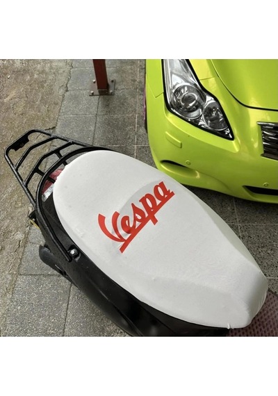 Vespa Beyaz Penye Motorsiklet Sele Kılıfı 1.kalite Likrali Penye Yıkanabilir