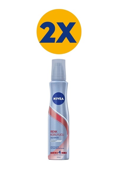 Nivea Boyalı Saçlar için Koruyucu Ekstra Güçlü Saç Köpüğü 2 x 150 ML
