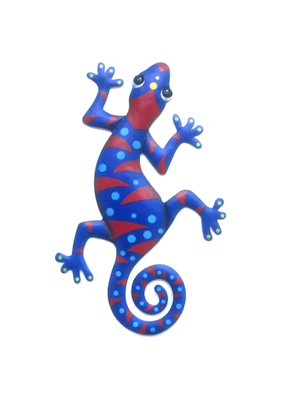 "canlı Metal Gecko Duvar Sanatı - Ev, Kafe Veya Bar Kapısı Asılı Süs İçin El İşi Kertenkele Dekoru" 6