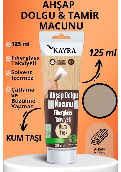 Kum Taşı Renk Ahşap Tamir Macunu 125 Ml Mobilya Masa Dolap Sehpa Çizik Çatlak Giderici Parke Çatlak Dolgusu Parke Çizik Tamiri Lamine Parke Ve Ahşap Yüzeyler İçin Onarıcı Macun Tahta Tamirat Macunu Kum Taşı