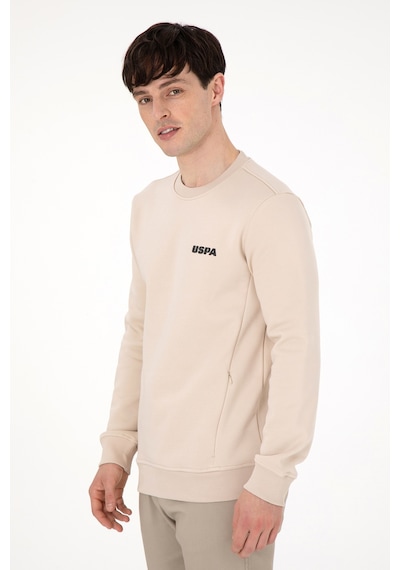 U.S. Polo Assn. Erkek Regular Fit Bisiklet Yaka Taş Sweatshirt 50292362-VR049