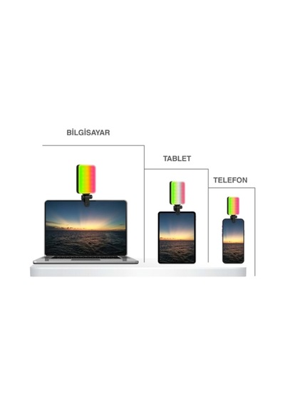 Clip-fill Taşınabilir Mini Rgb Led Selfie Işığı