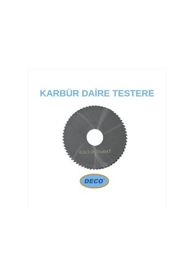 Deco 30x1,0 Mm Karbür Daire Freze