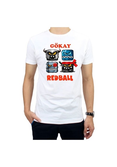 Red Ball 4 Tişört Kişiye Özel (TİP 2) Beyaz