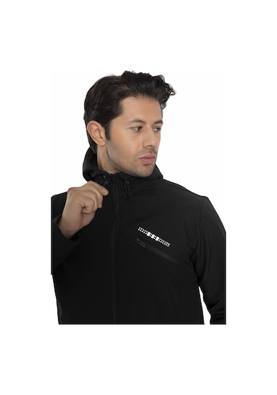 Crozwise Erkek Softshell Mont Siyah