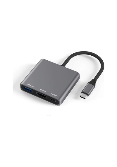 Usb Çoklayıcı 3in1 Hub Type-c 4k Hdmı Usb 3.0 Okuyucu