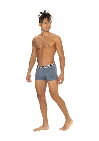 U.S. Polo Assn. U.s Polo Assn. 80533 Erkek Pamuklu 3'lü Boxer-bordo&siyah&antrasitmelanj Siyah