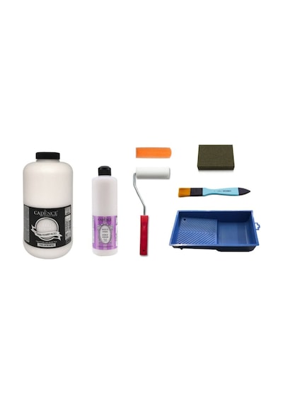 Cadence 2 Litre Antik Beyaz Boya 500Ml Parlak Vernik Set