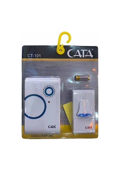 Cata Ct-101 Kablosuz Kapı Zili Mavi Farklı Ses Melodili Lüks Uzaktan Kumandalı Zil