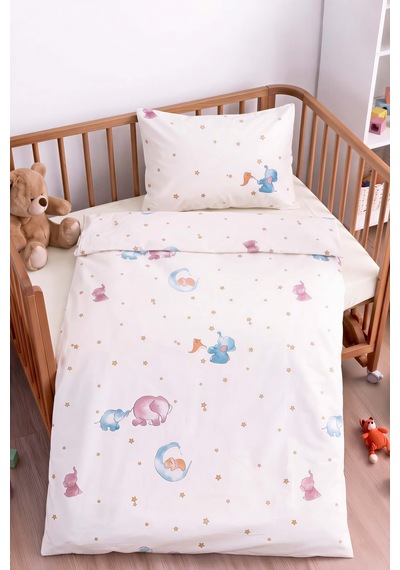 Sleep Time %100 Pamuklu Bebek Nevresim Seti Çok Renkli