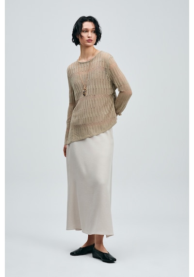 Lufian Lace Kadın Kazak Vizon Vizon 121090043100430 Vizon