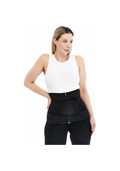 2 Beden İnce Görünüm Sağlayan Ayarlanabilir Termal Bel Korse Siyah - 687387186 Siyah - 687387186 Siyah