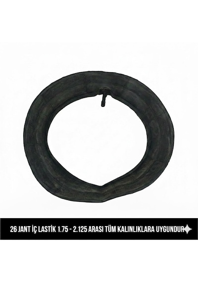 26 Jant İç Lastik - 26x1.75 / 2.125 Uyumlu - Oto Valf Kalın Sibop Bisiklet İç Lastiği