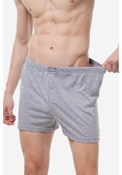 Malabadi Erkek Gri 3'lü Premium Collection Geniş Kalıp Modal Büyük Beden Boxer 3m254