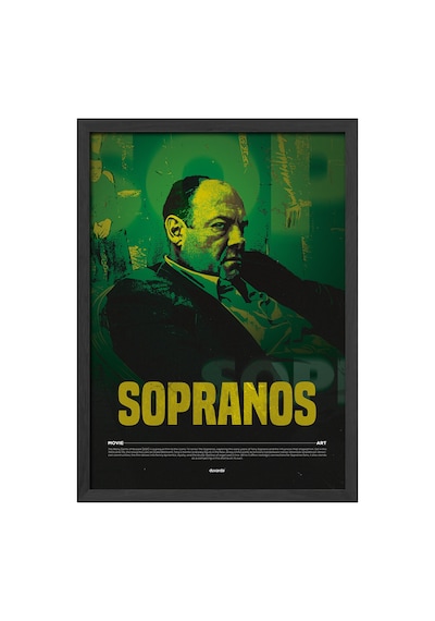 Sopranos Siyah Ahşap Çerçeveli Poster, Dizi Duvar Tablosu