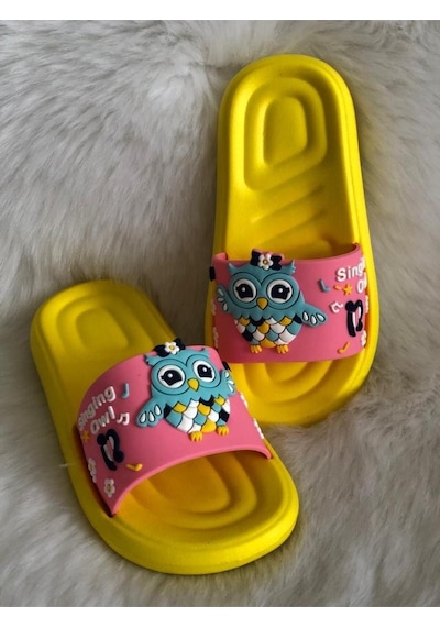 Gezer Kuş Desenli Sarı Pembe Anatomik Taban Kaydırmaz Plastik Kız Çocuk Havuz Deniz Plaj Evve Sokak Terlik Pembe Gezer Kuş Desenli Sarı Pembe Anatomik Taban Kaydırmaz Plastik Kız Çocuk Havuz Deniz Plaj Evve Sokak Terlik Pembe