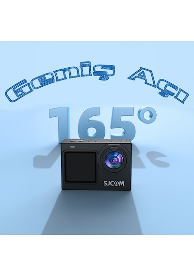 SJCAM SJ6 PRO WiFi 4K60 UHD 24MP 165° Geniş Açı 1000mAh 2”/1.3” Çift Ekranlı Aksiyon Kamerası Siyah