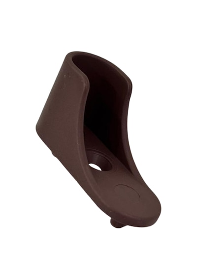 Cateksss 15x30 Oval Askı Flanşı, Boru Askı Flanşı, Çift Pimli, Plastik - Ceviz - 28 Li Paket