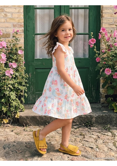 Civil Girls Püsküllü 26-31 Numara Sandalet - Hardal