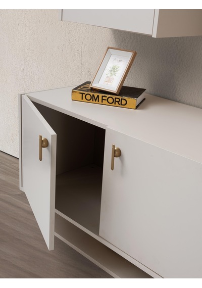 Erva Modern Dolaplı Çekmeceli Aynasız Konsol 206 47 78 Ekru