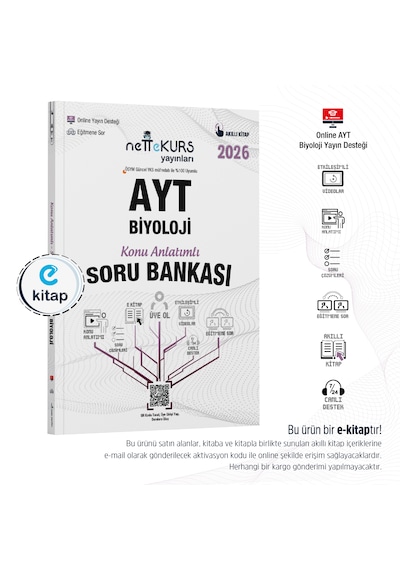 Nettekurs Yayınları Ayt Biyoloji Konu Anlatımlı Akıllı Soru Bankası E-kitap