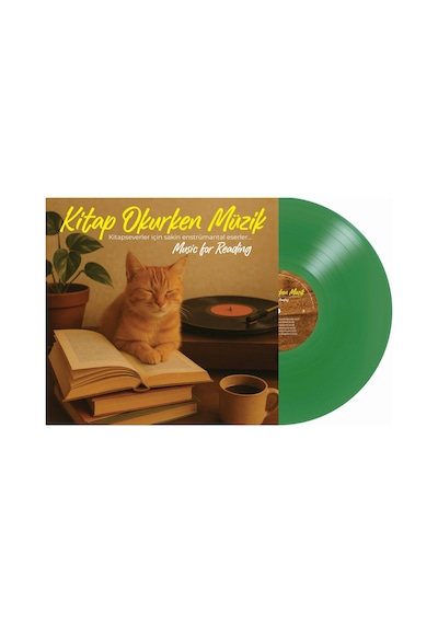 Kitap Okurken Müzik Özel Baskı Transparan Yeşil Plak