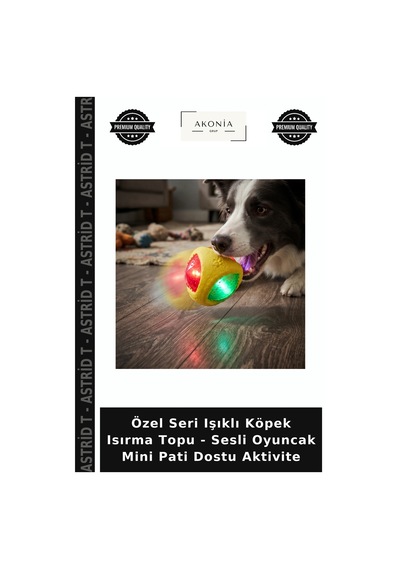 Özel Seri Işıklı Köpek Isırma Topu - Sesli Oyuncak Mini Pati Dostu Aktivite