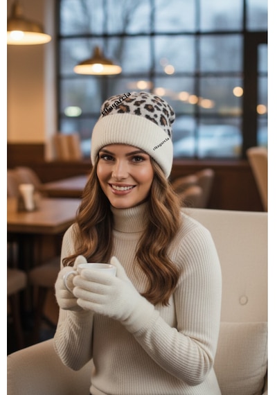 Ritagarcia Premium Soft Leopar Bere Ekru Leopar