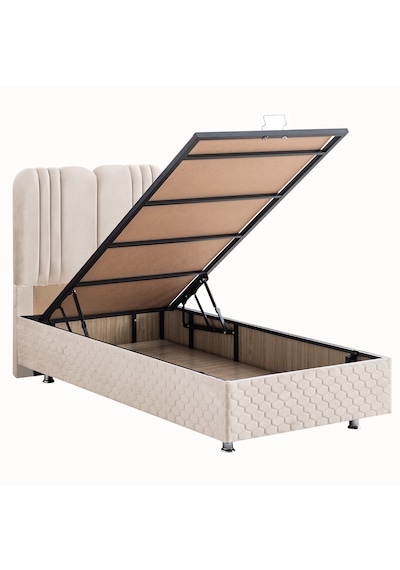 Paul Ikili Set, Tek Kişilik Baza Başlık Seti - Krem 90 x 200