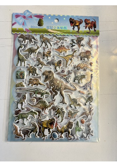 Dinazorlar Kabartma Sticker Etkinlik Oyunu 2 Kartela Birden Model22