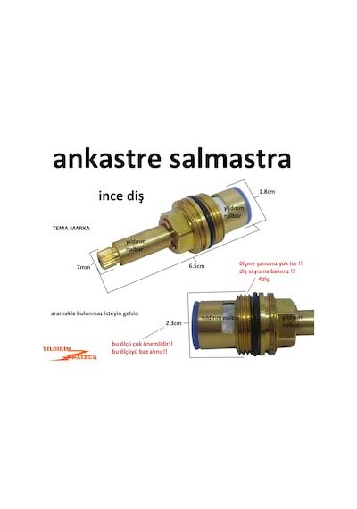 Tema Ankastre İnce Diş Salmastra Taharat Musluğu İçi Aç Kapa Kısa
