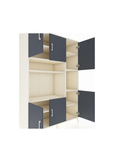 Hyperion Dolap 9 Raflı 6 Kapaklı 132x44x195 Aytaşı-antrasit/a... Aytaşı