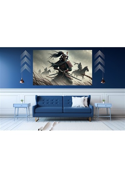 Ti-play Sağanak 60x90cm Modern Samuray Pvc Çerçevesiz Tablo