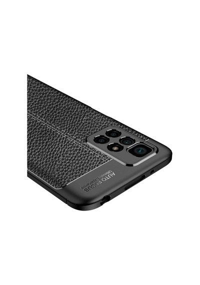 Xiaomi Redmi 10 Kılıf Deri Görünümlü Silikon Kamera Korumalı Üstün Koruma Ata Pro Tech Siyah