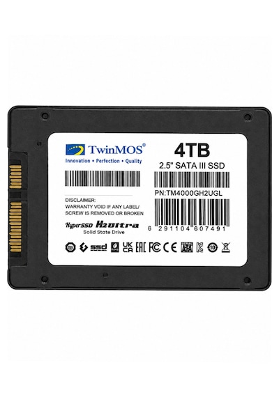 Twinmos 4tb 2.5" Sata3 Ssd 580mb-550mb/s Tlc 3dnand Grey Tm4000gh2ugl 4 TB