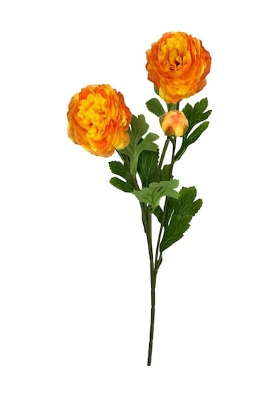 Yapay Çiçek Şakayık Çiçeği Somon Renk 2 Çiçek 1 Tomurcuk 50cm Turuncu