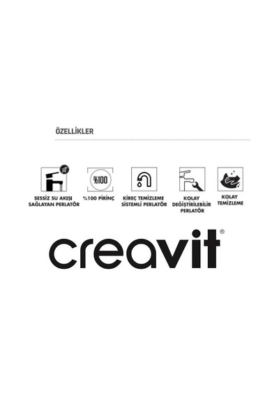 Creavit SP1500 Slope Lavabo Armatürü Krom