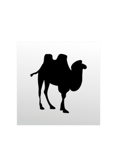 Folyo Sticker Deve 80cm Uzunluk Siyah