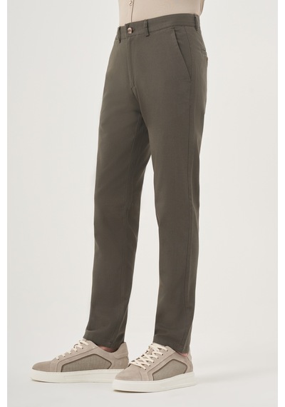 Morven Erkek Yeşil Yazlık Pamuk Yan Cep Slim Fit Chino Pantolon 25ys003011700 Yeşil