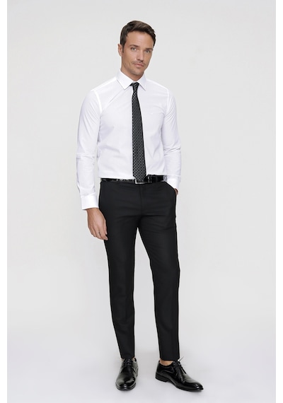 Morven Erkek Beyaz Slim Fit Dar Kesim Düz Sert Yaka Uzun Kollu Gömlek Beyaz Morven Erkek Beyaz Slim Fit Dar Kesim Düz Sert Yaka Uzun Kollu Gömlek Beyaz